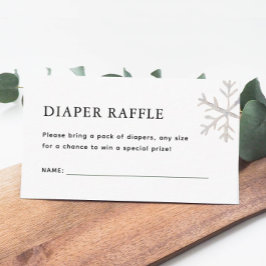 Snowflake Baby Es ist kalt draußen Windeln Raffle Begleitkarte