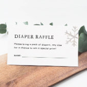 Snowflake Baby Es ist kalt draußen Windeln Raffle Begleitkarte