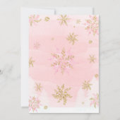 Snowflake Baby Shower Einladung für ein Mädchen (Rückseite)