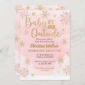 Snowflake Baby Shower Einladung für ein Mädchen (Vorne/Hinten)