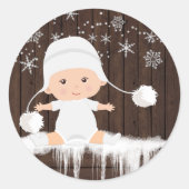 Snowflake Baby Shower Stickers (Vorderseite)