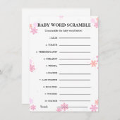 Snowflake Baby word Rührei Babydusche Karte (Vorne/Hinten)