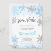 Snowflake Babydusche Einladung (Vorderseite)