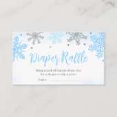 Snowflake Babydusche Windeln Raffelzeichen Visitenkarte (Vorderseite)