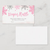 Snowflake Babydusche Windeln Raffelzeichen Visitenkarte (Vorne/Hinten)