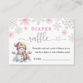 Snowflake Babydusche Windelwanne Begleitkarte (Vorderseite)