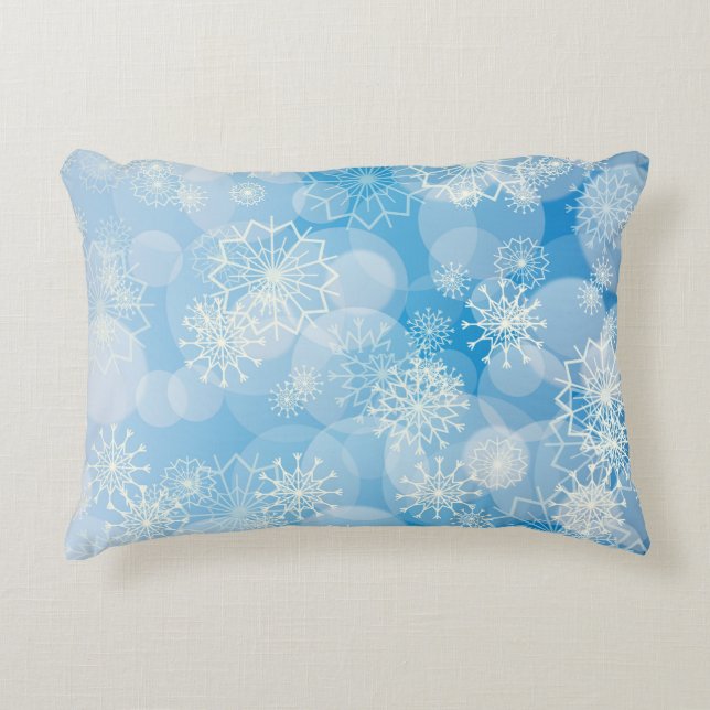 Snowflake background dekokissen (Vorderseite)