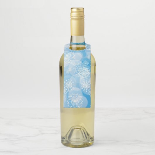 Snowflake background flaschenanhänger (Auf Flasche)