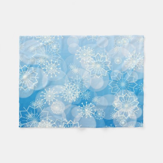 Snowflake background fleecedecke (Vorderseite (Horizontal))