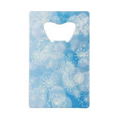 Snowflake background geldbeutel flaschenöffner (Rückseite)