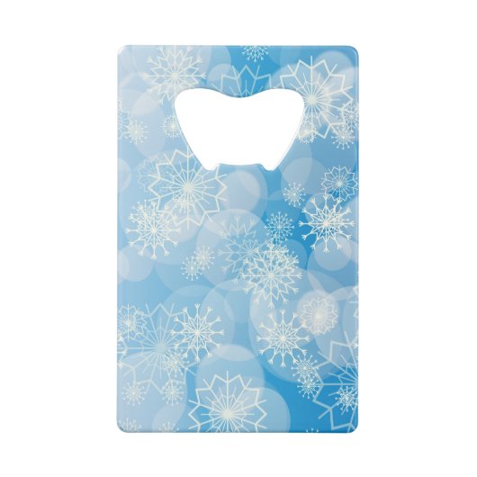 Snowflake background geldbeutel flaschenöffner (Rückseite)