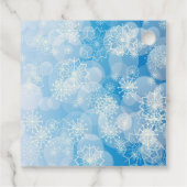 Snowflake background geschenkanhänger (Rückseite)