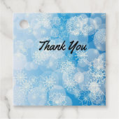 Snowflake background geschenkanhänger (Vorderseite)