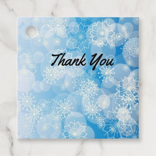 Snowflake background geschenkanhänger (Vorderseite)