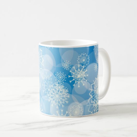 Snowflake background kaffeetasse (VorderseiteRechts)