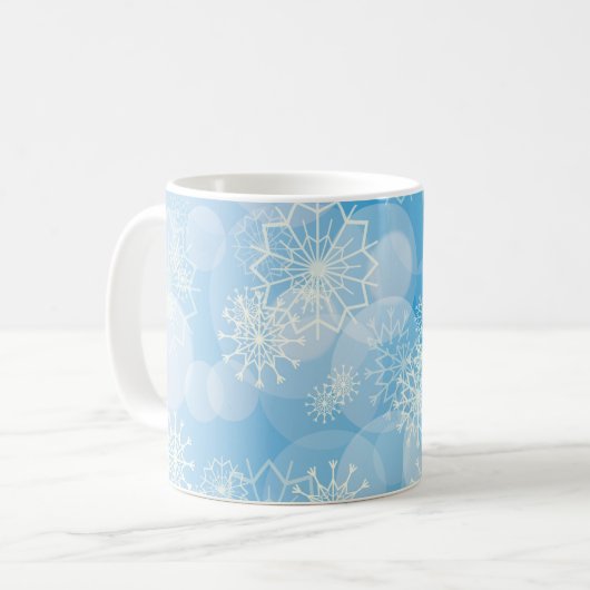Snowflake background kaffeetasse (Vorderseite Links)