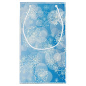 Snowflake background kleine geschenktüte (Rückseite)