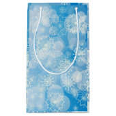 Snowflake background kleine geschenktüte (Vorderseite)