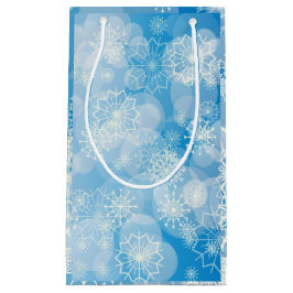 Snowflake background kleine geschenktüte