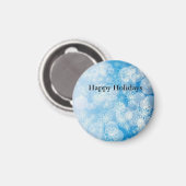 Snowflake background magnet (Vorderseite/Rückseite)