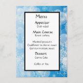 Snowflake background menükarte (Vorderseite)