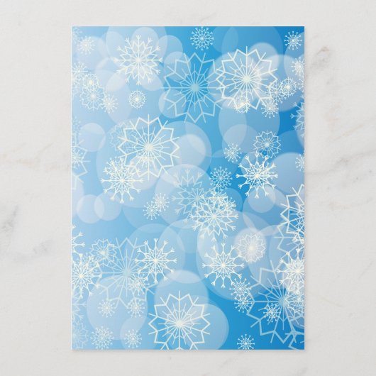 Snowflake background menükarte (Rückseite)