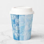 Snowflake background pappbecher (Links)