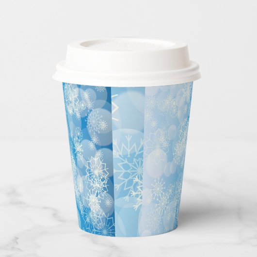 Snowflake background pappbecher (Links)