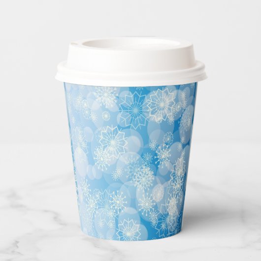 Snowflake background pappbecher (Rückseite)