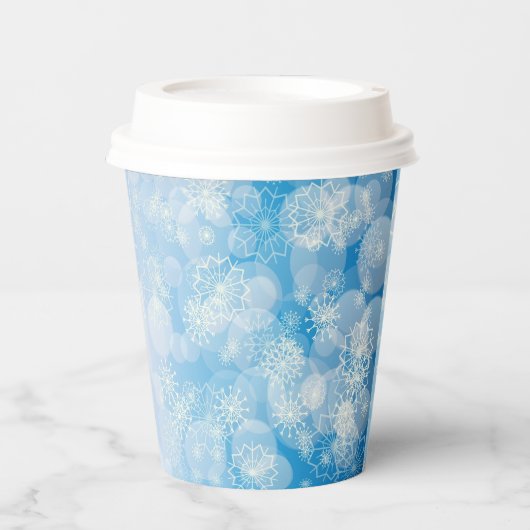 Snowflake background pappbecher (Vorderseite)