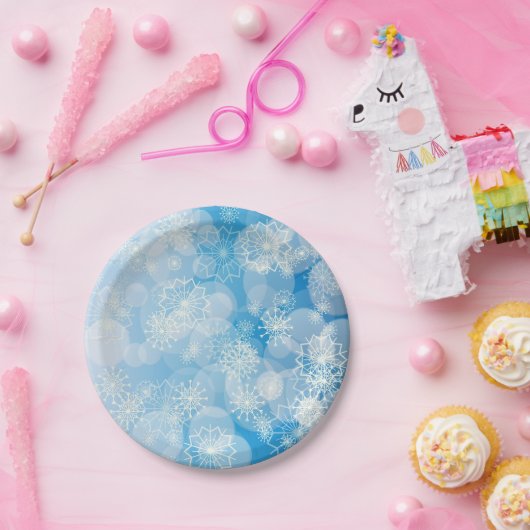 Snowflake background pappteller (Party)