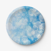 Snowflake background pappteller (Vorderseite)