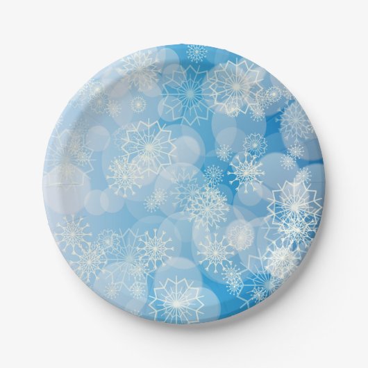 Snowflake background pappteller (Vorderseite)
