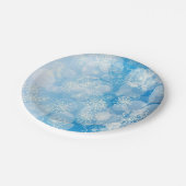 Snowflake background pappteller (Schrägansicht)