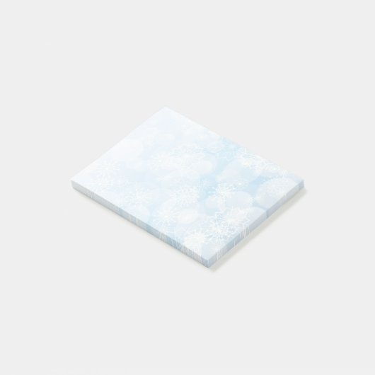 Snowflake background post-it klebezettel (angewinkelt)