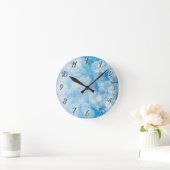 Snowflake background runde wanduhr (Zuhause)