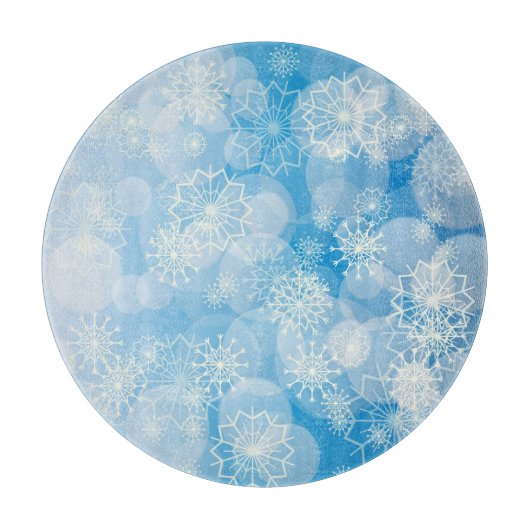 Snowflake background schneidebrett (Vorderseite)