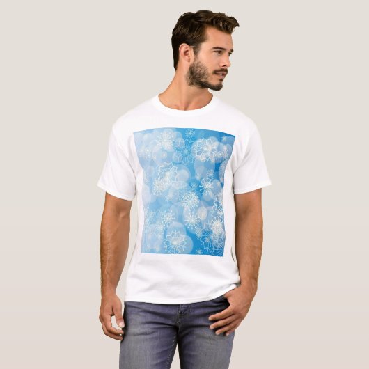 Snowflake background T-Shirt (Vorne ganz)