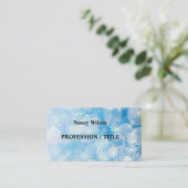 Snowflake background visitenkarte (Stehend Vorderseite)