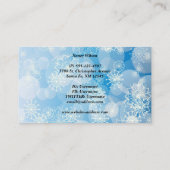 Snowflake background visitenkarte (Rückseite)