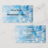 Snowflake background visitenkarte (Vorne/Hinten)