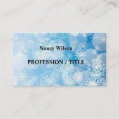 Snowflake background visitenkarte (Vorderseite)