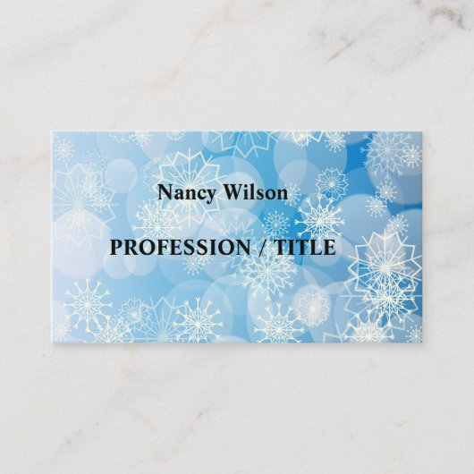Snowflake background visitenkarte (Vorderseite)