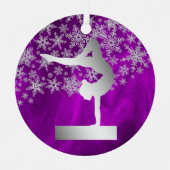 Snowflake Balance Beam Gymnastik Lila Ornament Aus Metall (Vorderseite)