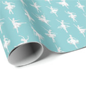 Snowflake Ballerinas in Blue Geschenkpapier (Rolleneckpunkt)