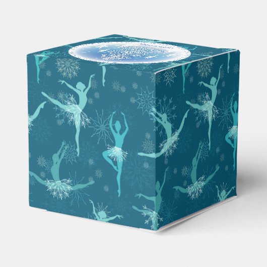 Snowflake Ballet Favor Box Geschenkschachtel (Rückseite)