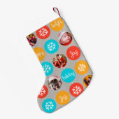 Snowflake bauble pattern Foto Weihnachts Strumpf Kleiner Weihnachtsstrumpf (Rückseite (Hängend))