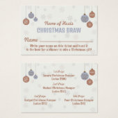 Snowflake & Bauble Weihnachten Party Raffles Ticke (Vorne & Hinten)