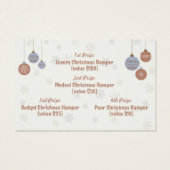 Snowflake & Bauble Weihnachten Party Raffles Ticke (Rückseite)