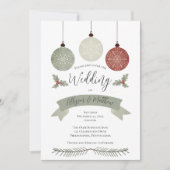 Snowflake Baubles Holly Frische Pasta machen Einladung (Vorderseite)